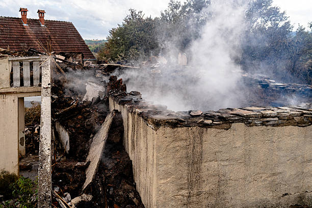 Professional Fire Damage Removal technician working in Tomball, TX